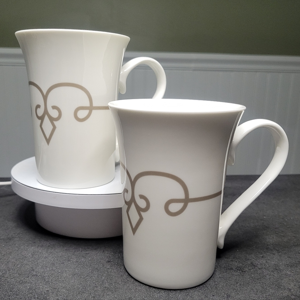 Starbucks 2015 Tall Latte 11oz Mugs White Set of 2
